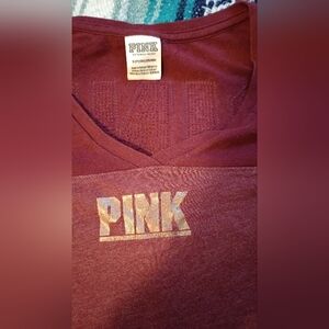 Women's Size Small PINK Victoria's Secret Burgundy Top For Sale!!